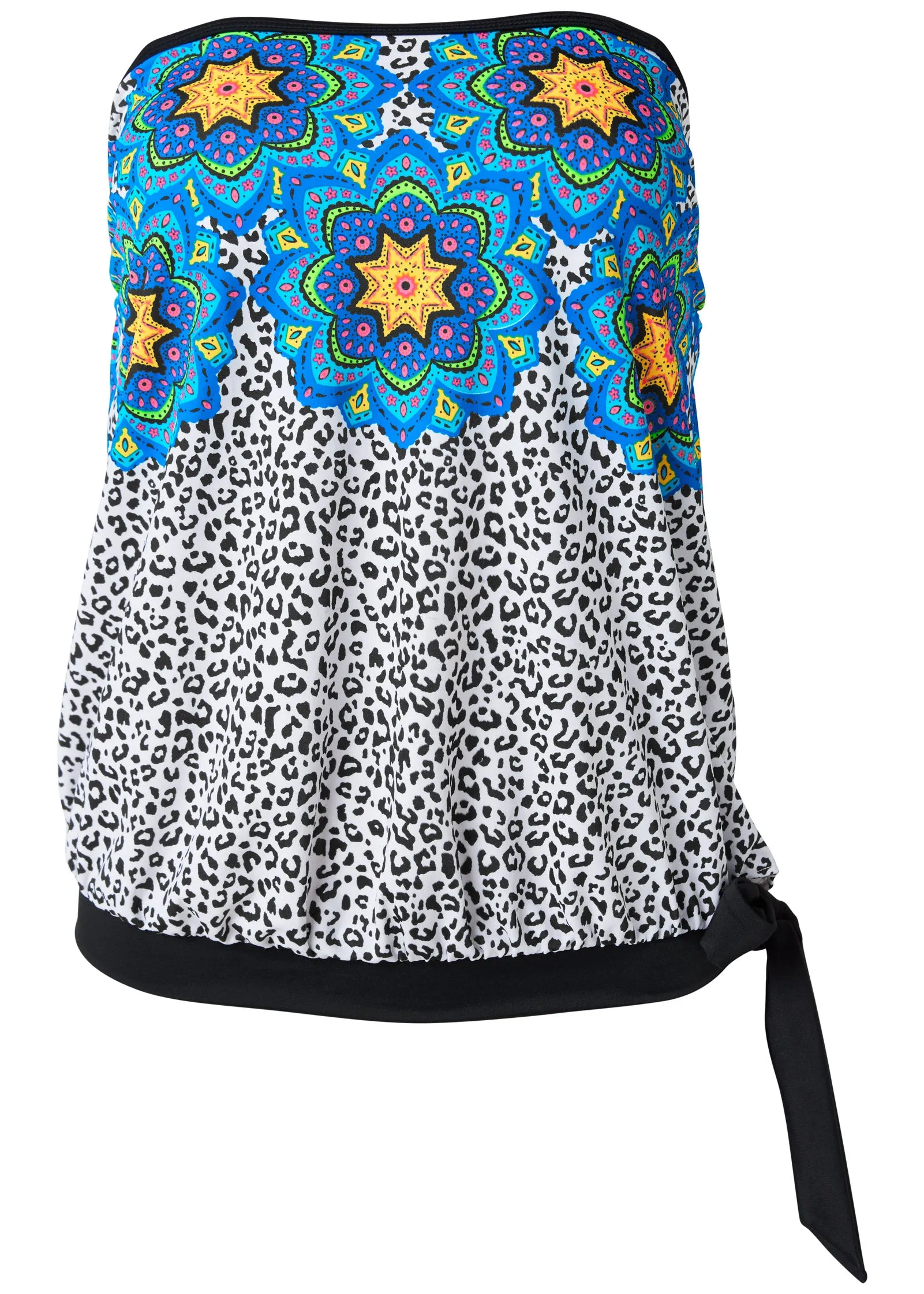 Tie Side Blouson Tankini - Shoreline Mosaic sold by VENUS product image thumbnail 5