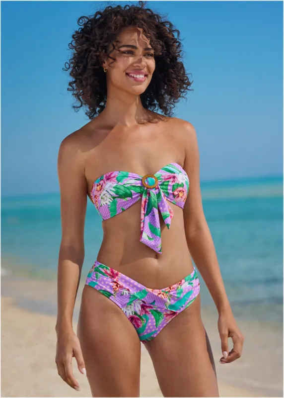 Criss-Cross Bikini Bottom - Polka Dot Jungle sold by VENUS