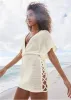 Crochet Cover-Up Dress - Cream sold by VENUS