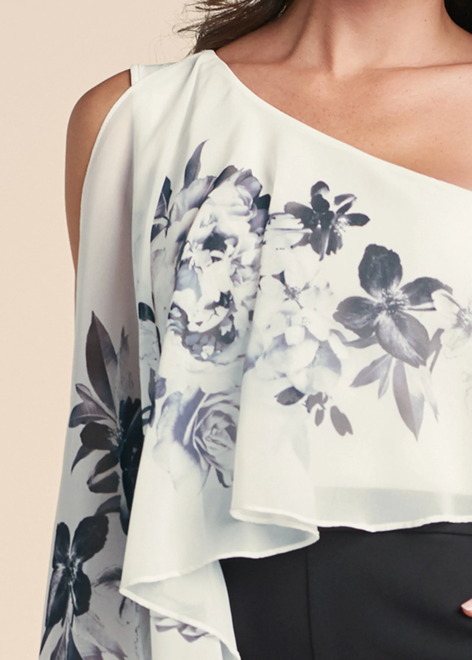 One-Shoulder Jumpsuit - Black & White sold by VENUS product image thumbnail 3