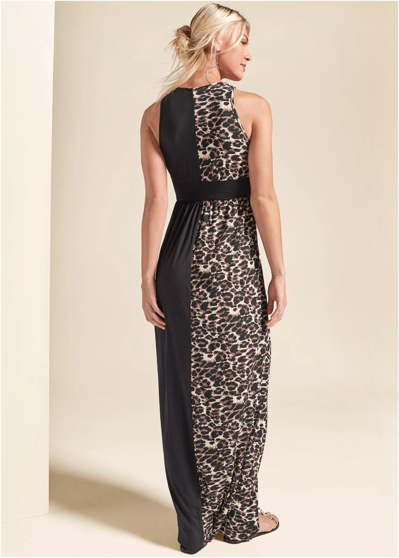 Leopard Detail Maxi Dress - Black Multi sold by VENUS product image thumbnail 2