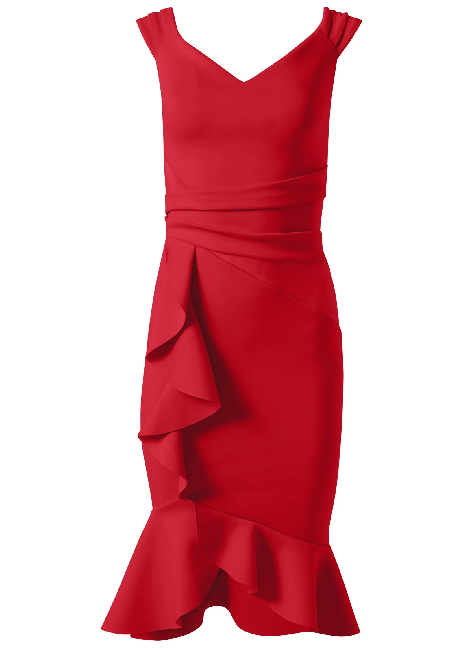 Ruffle Detail Dress - Red sold by VENUS product image thumbnail 5