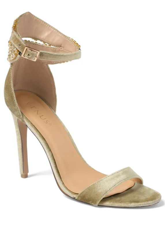 Vevlet Embelished Heels - Nude sold by VENUS