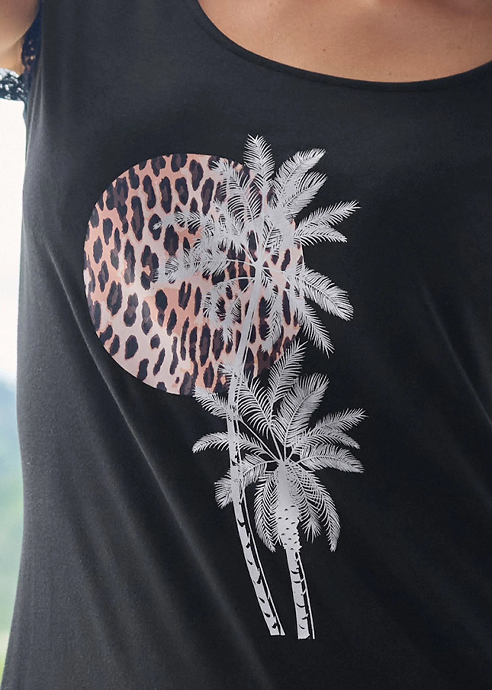 Lace Sleeve Graphic Nightie - Flirty Cheetah sold by VENUS product image thumbnail 3