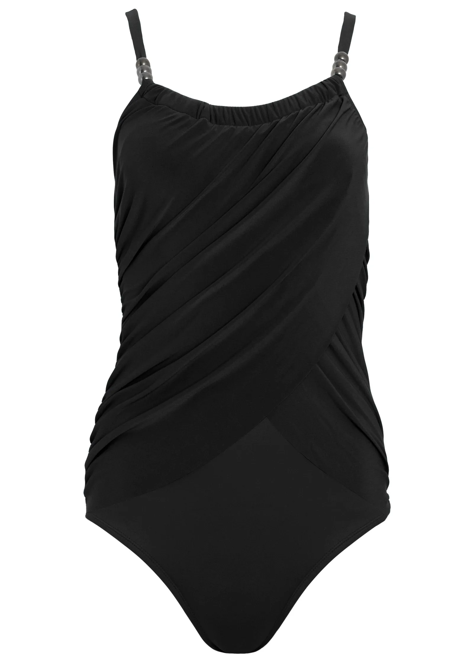 Slimming Draped One-Piece - Black Beauty sold by VENUS product image thumbnail 5