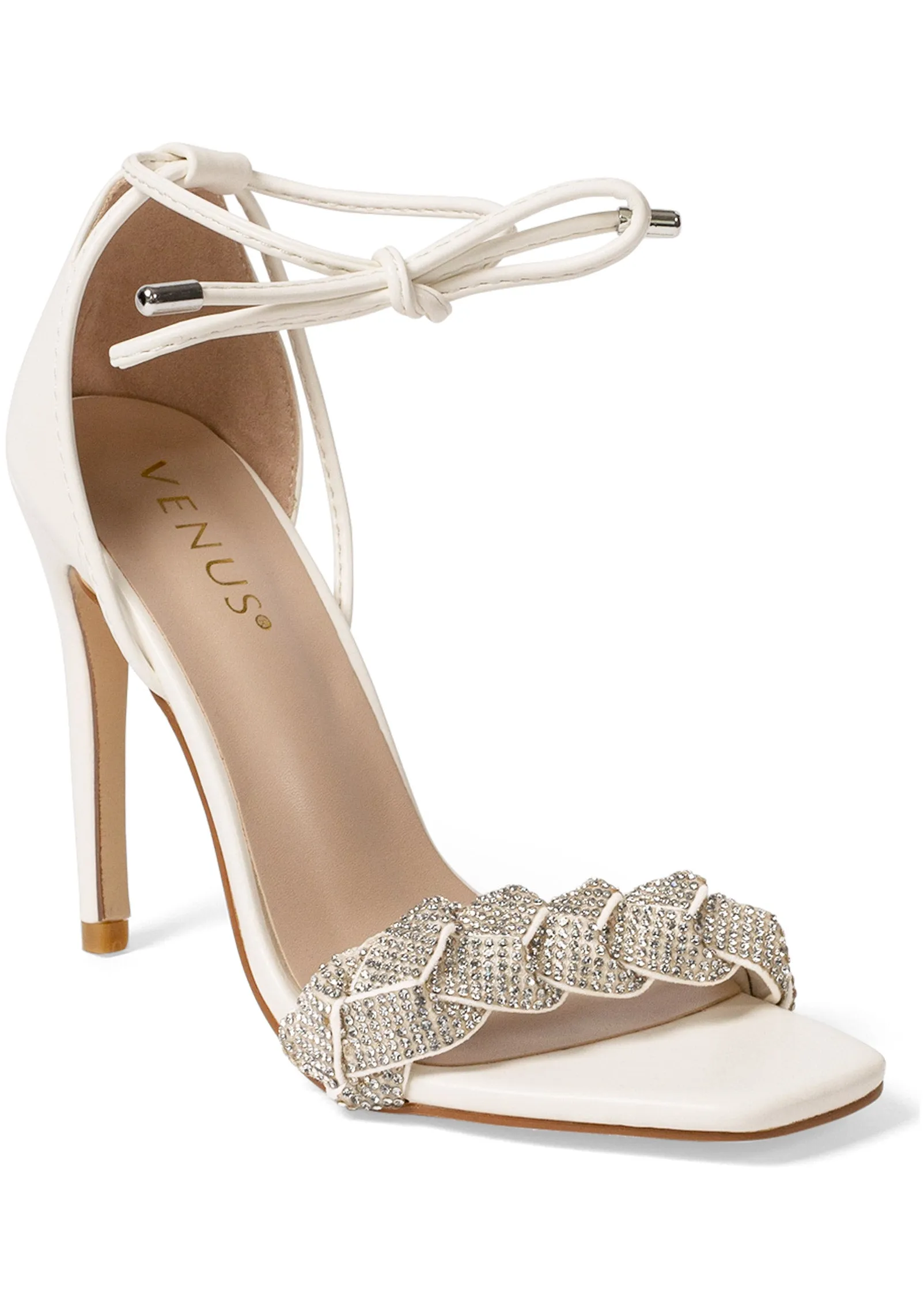 Wes Strap Heel Sandals - White sold by VENUS