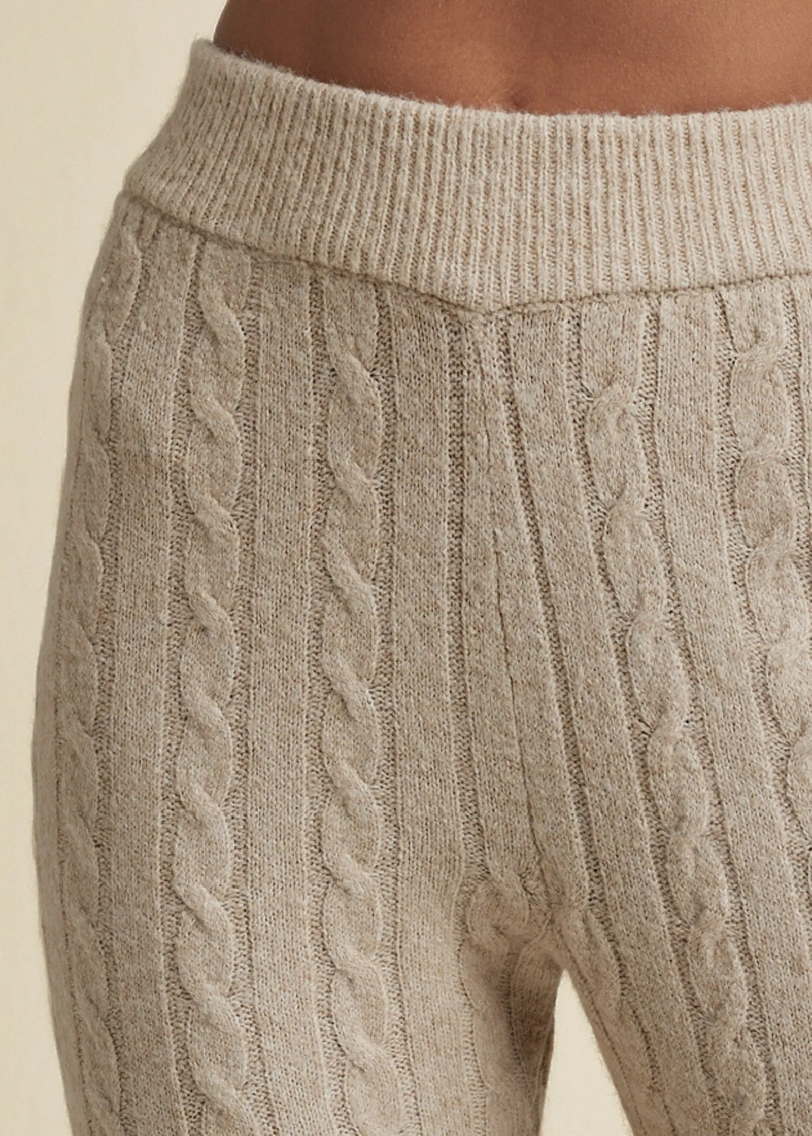 Cable Knit Leggings - Oatmeal Heather sold by VENUS product image thumbnail 4