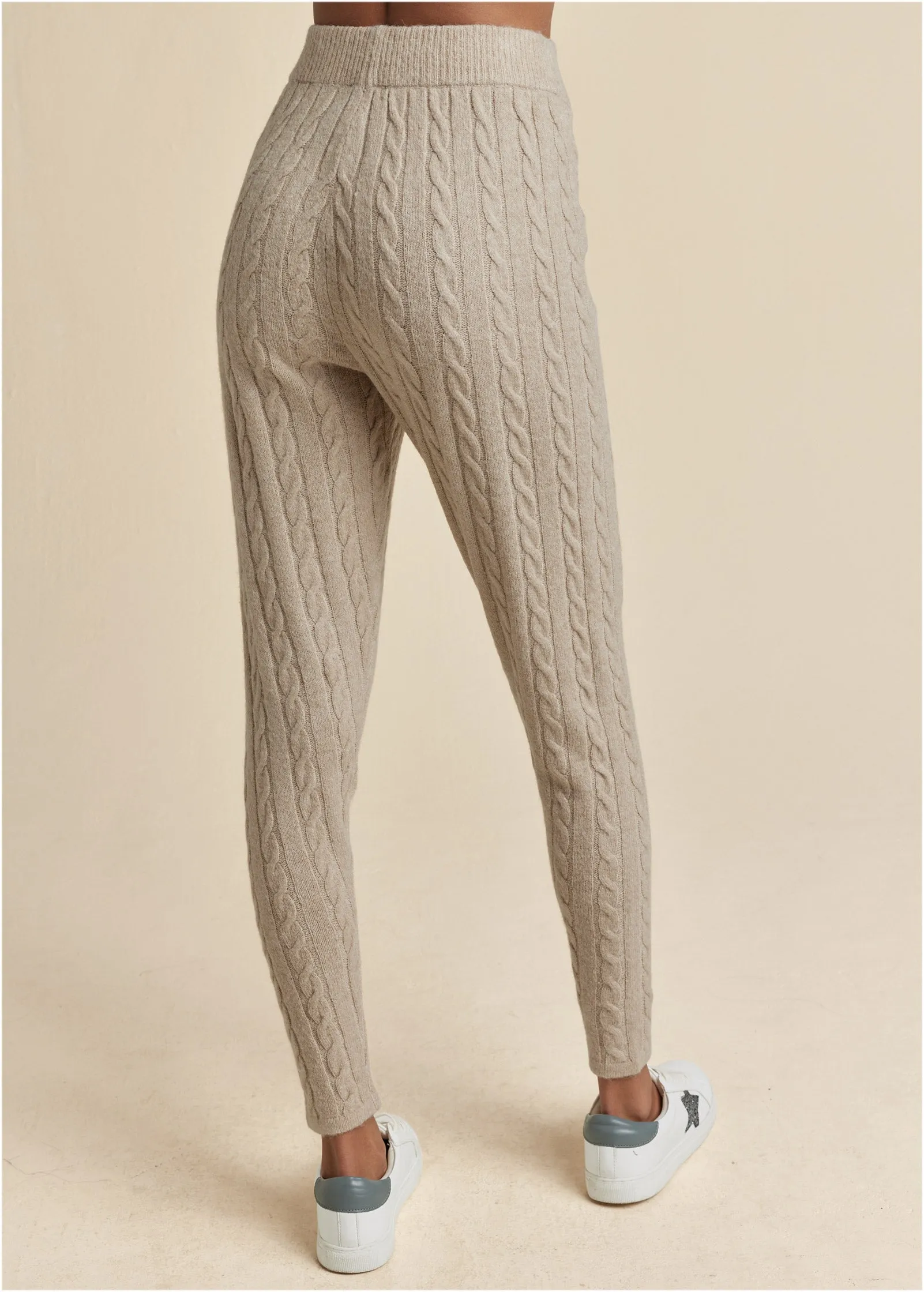 Cable Knit Leggings - Oatmeal Heather sold by VENUS product image thumbnail 2