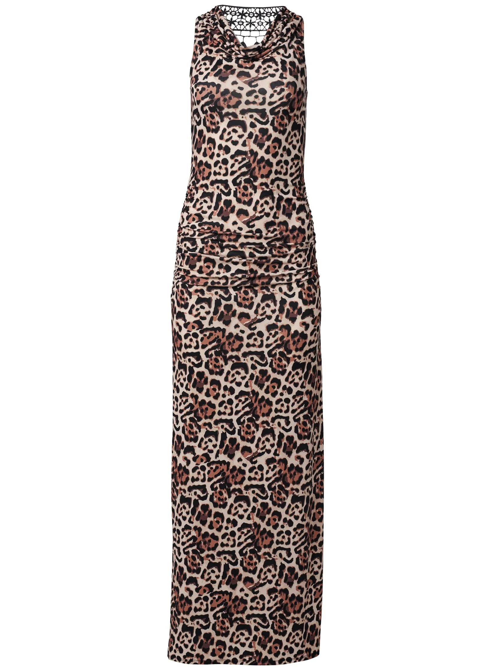 Crochet Back Leopard Dress - Off White Multi sold by VENUS product image thumbnail 5