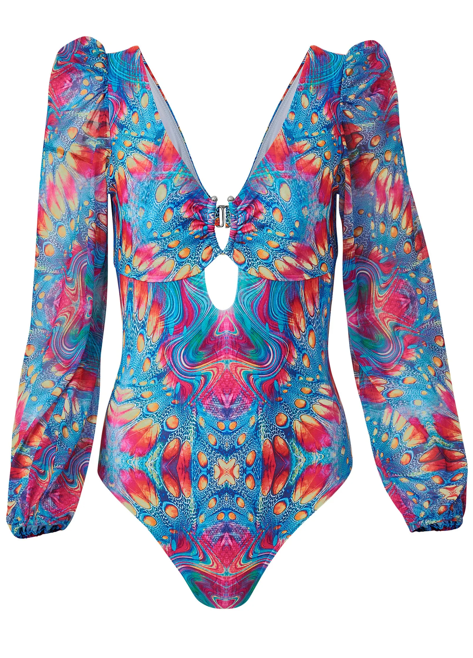 Mesh Sleeve One-Piece - Above The Waves sold by VENUS product image thumbnail 5