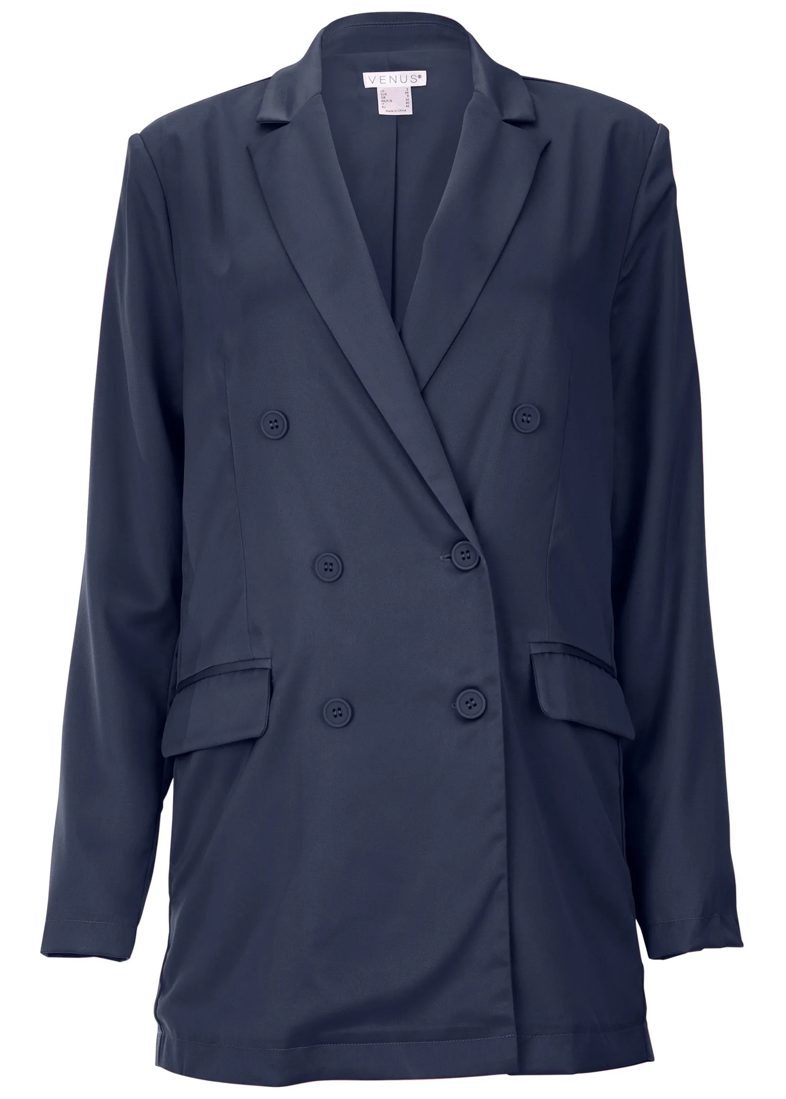 Double Breasted Blazer - Navy sold by VENUS product image thumbnail 3
