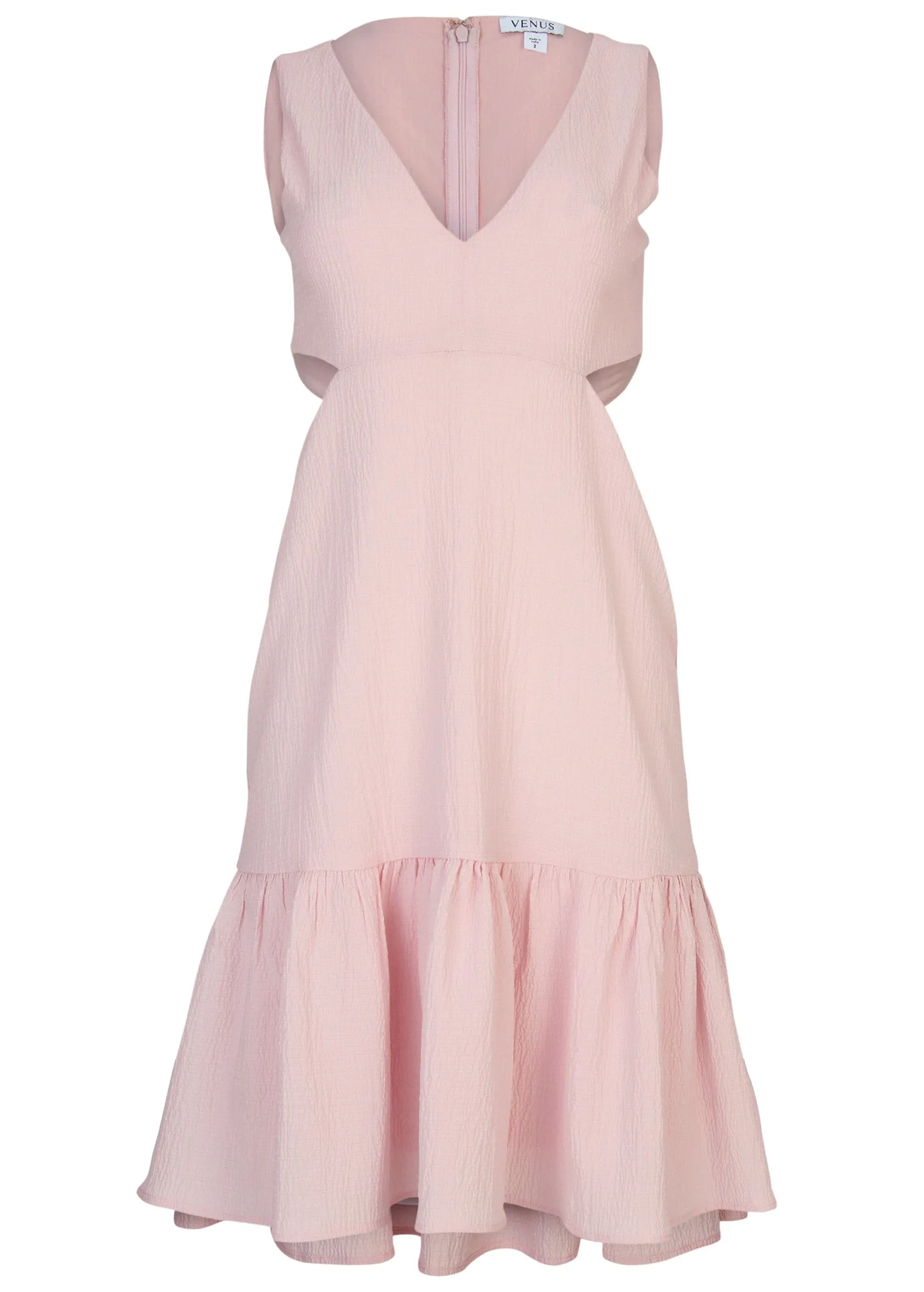 Fluted Satin Mini Dress - Lilac sold by VENUS product image thumbnail 3