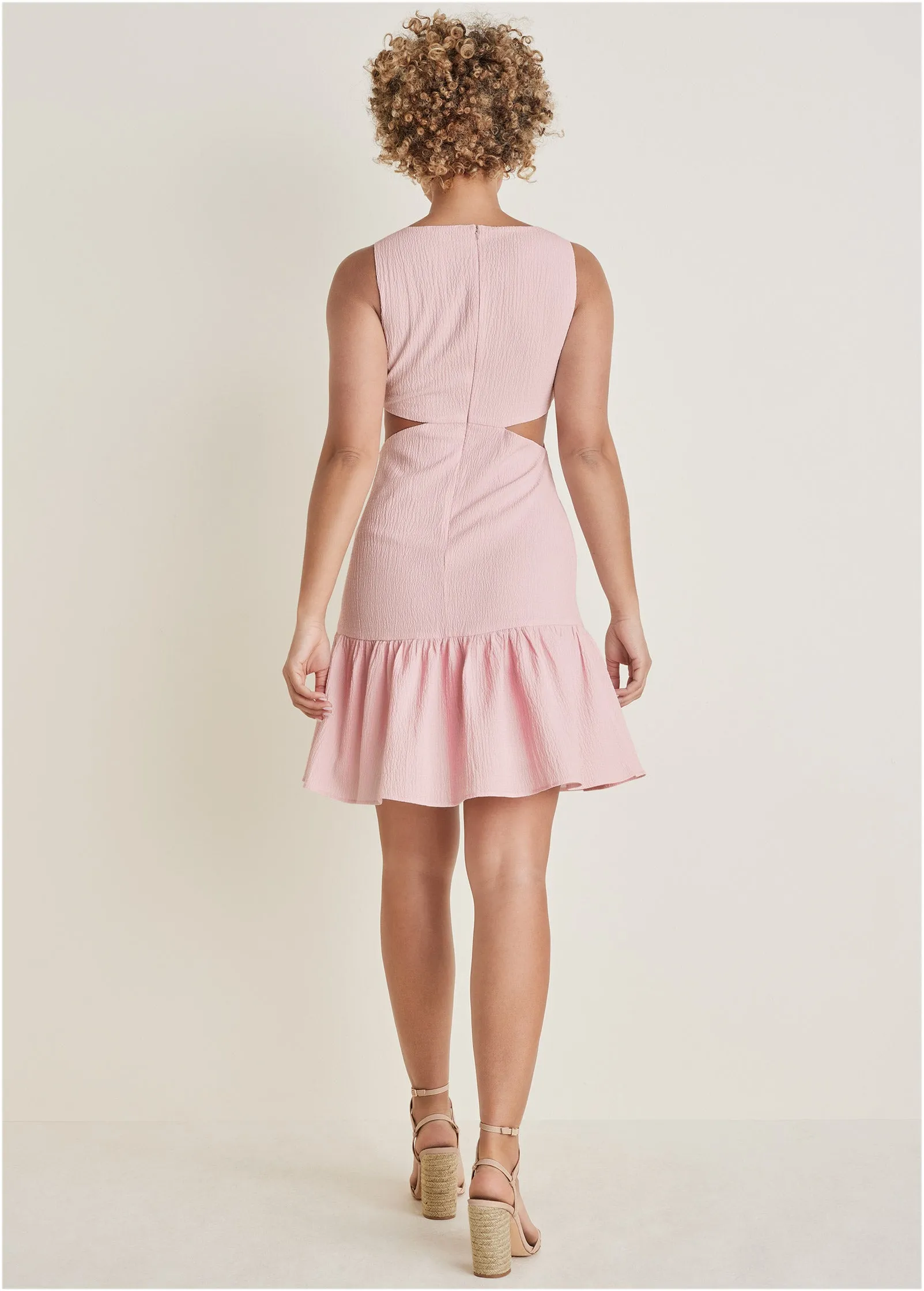 Fluted Satin Mini Dress - Lilac sold by VENUS product image thumbnail 2