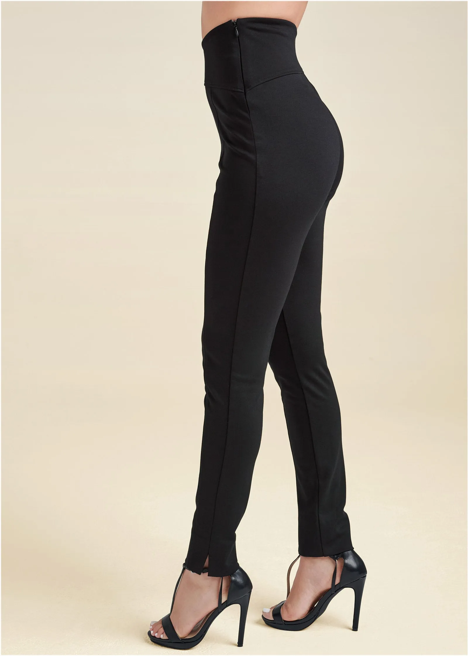 High-rise ponte pants - Black sold by VENUS product image thumbnail 3