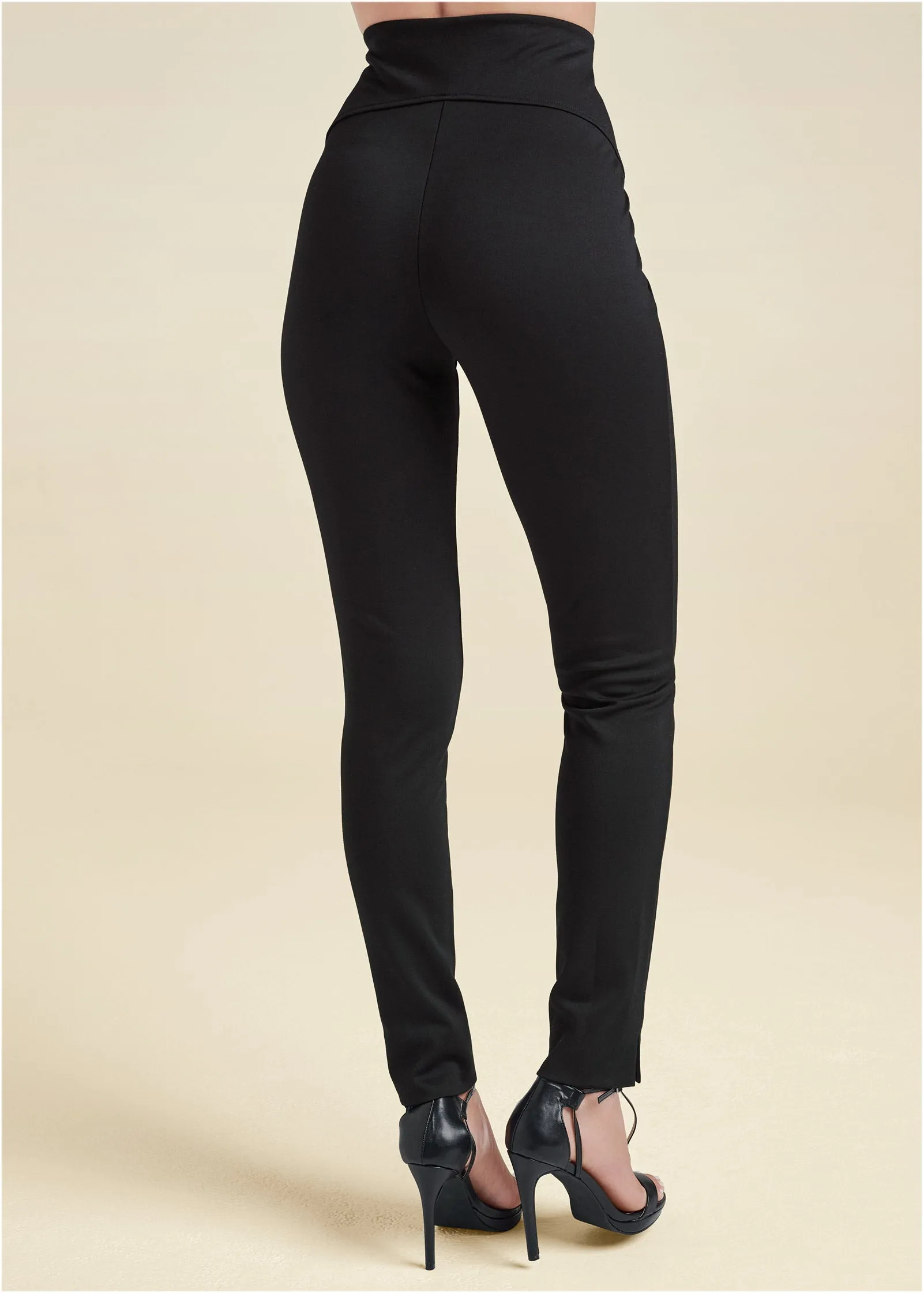 High-rise ponte pants - Black sold by VENUS product image thumbnail 2