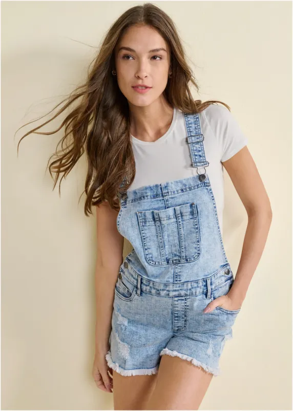 Denim Overalls - Acid Wash sold by VENUS