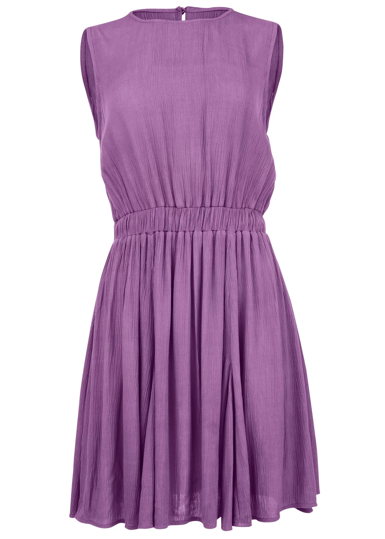 Crinkle Viscose Mini Dress - Purple sold by VENUS product image thumbnail 3