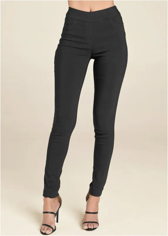 Slimming Stretch Jeggings - Black sold by VENUS