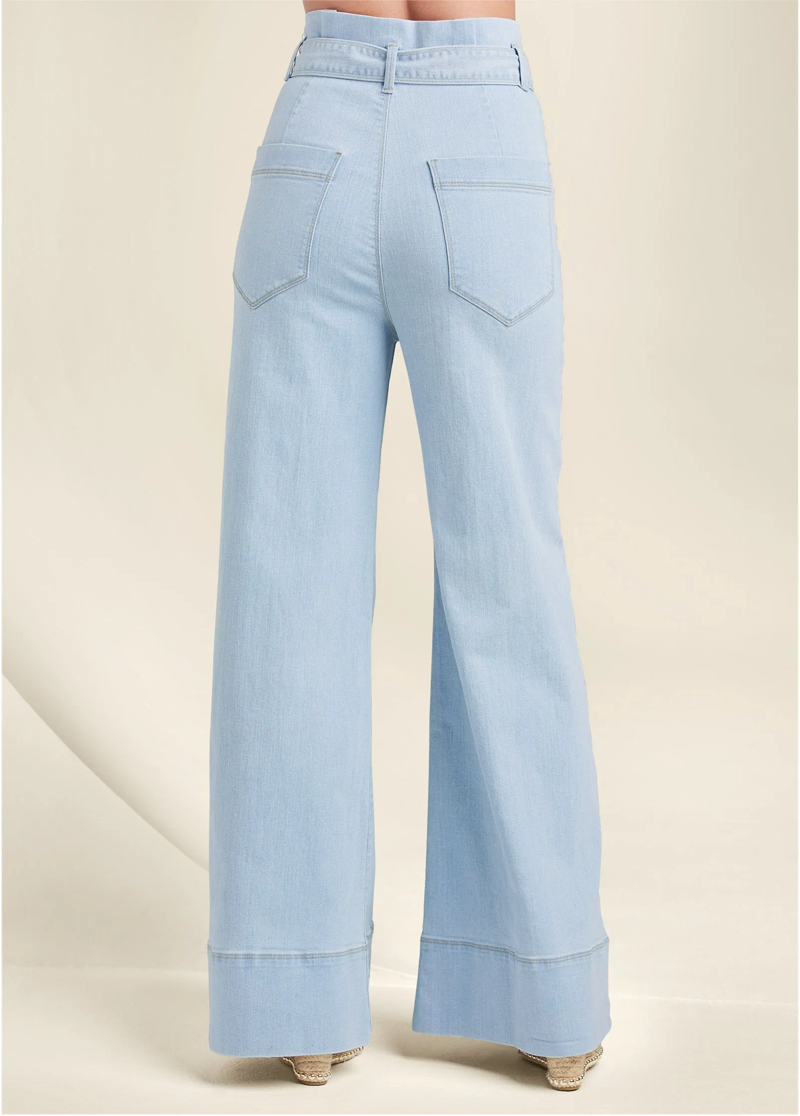 Flare Leg High Waist Jeans - Light Wash sold by VENUS product image thumbnail 2