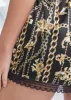 Lace Trim Sleep Romper - Santorini Swirls sold by VENUS
