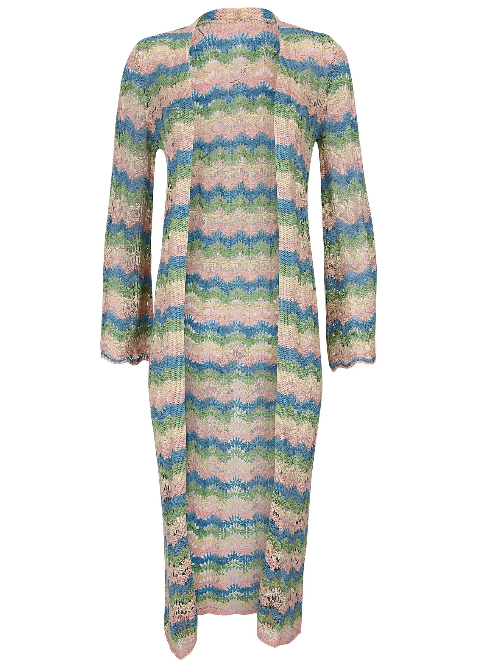 Pointelle Striped Duster - Stripe Multi sold by VENUS product image thumbnail 4