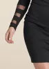 Mesh Detail Bodycon Dress - Black sold by VENUS
