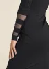 Mesh Detail Bodycon Dress - Black sold by VENUS