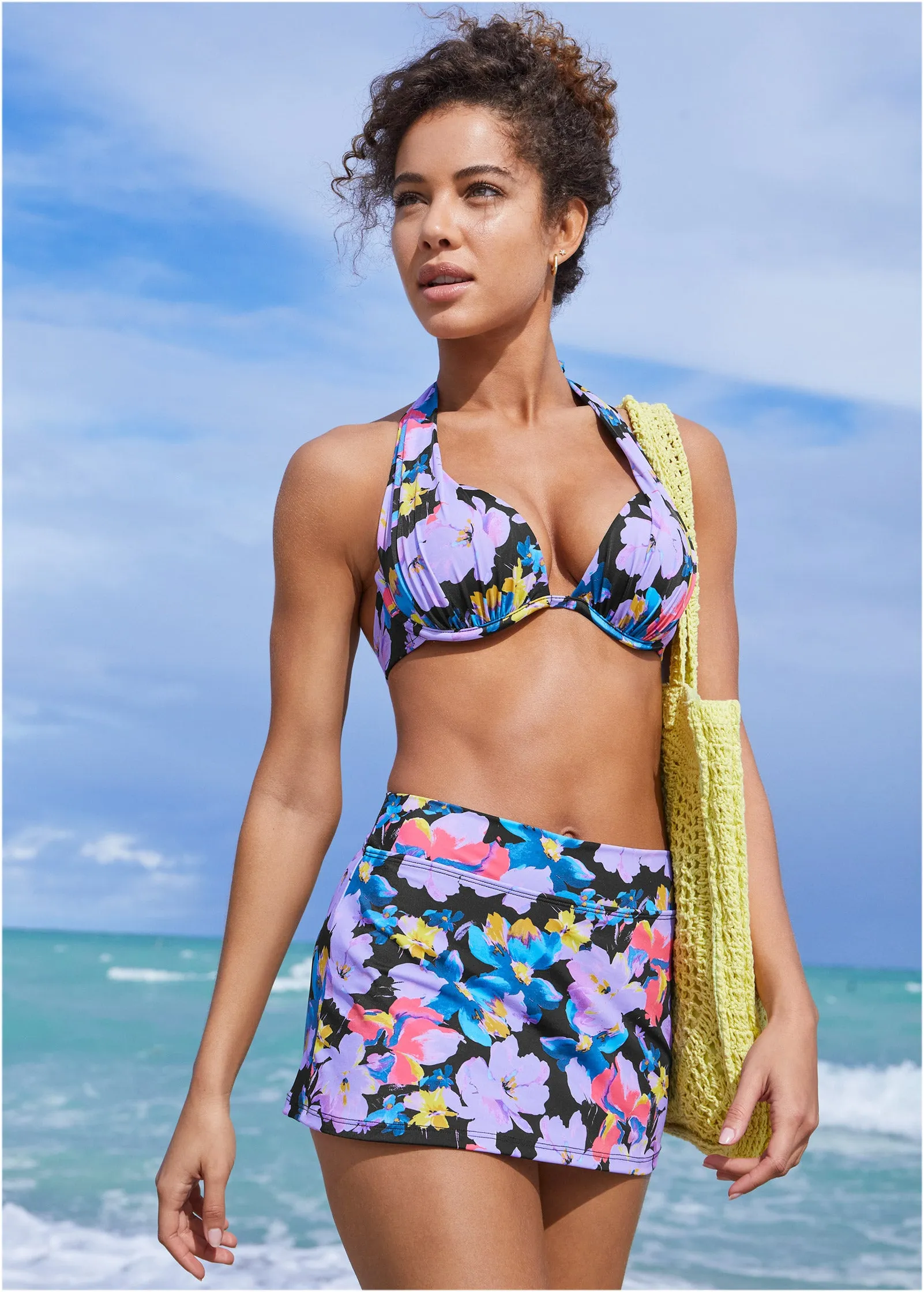 Aruba Swim Skirt - Evening Bloom sold by VENUS