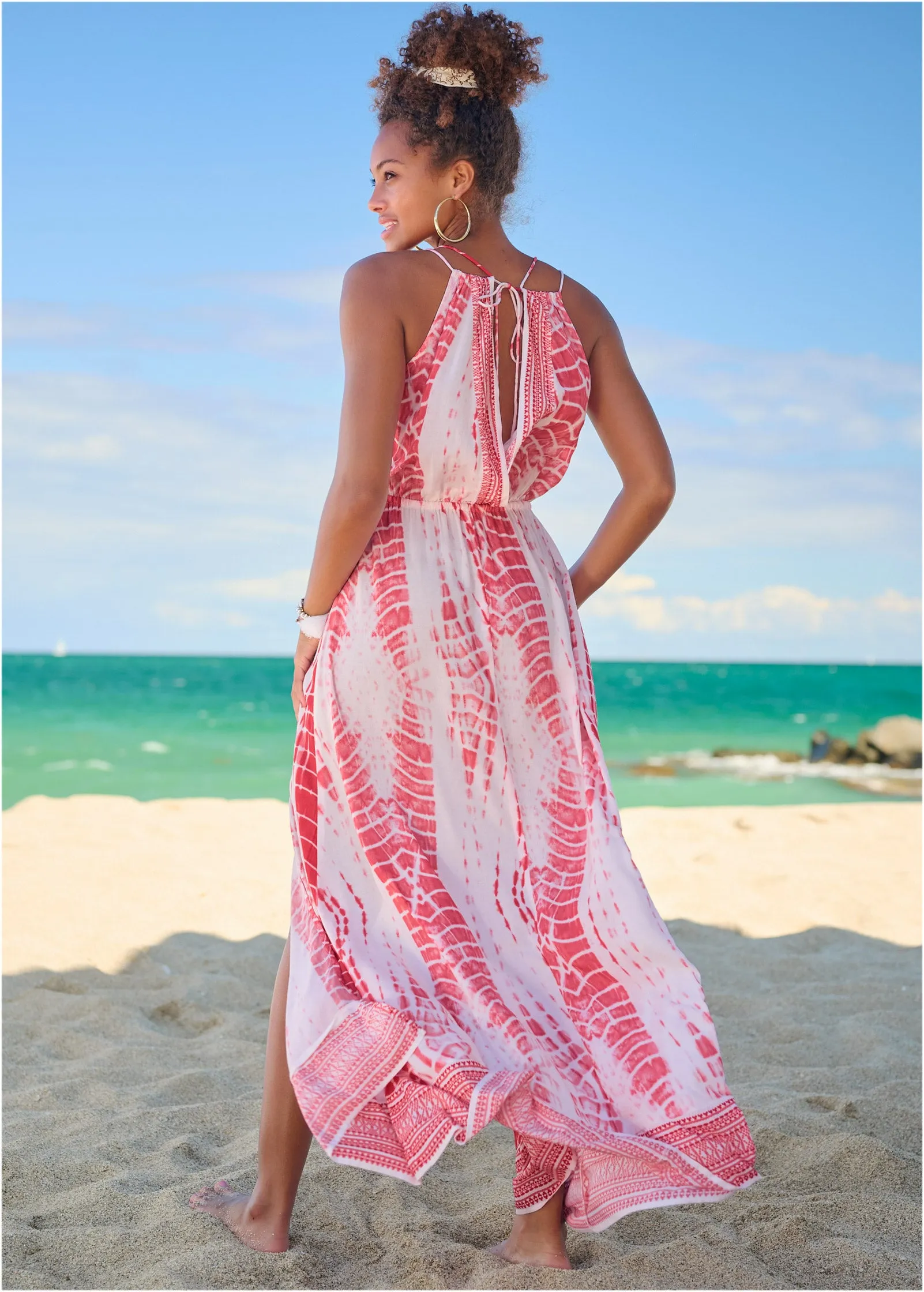 Maxi Cover-Up Dress - Pink Tie Dye sold by VENUS product image thumbnail 2