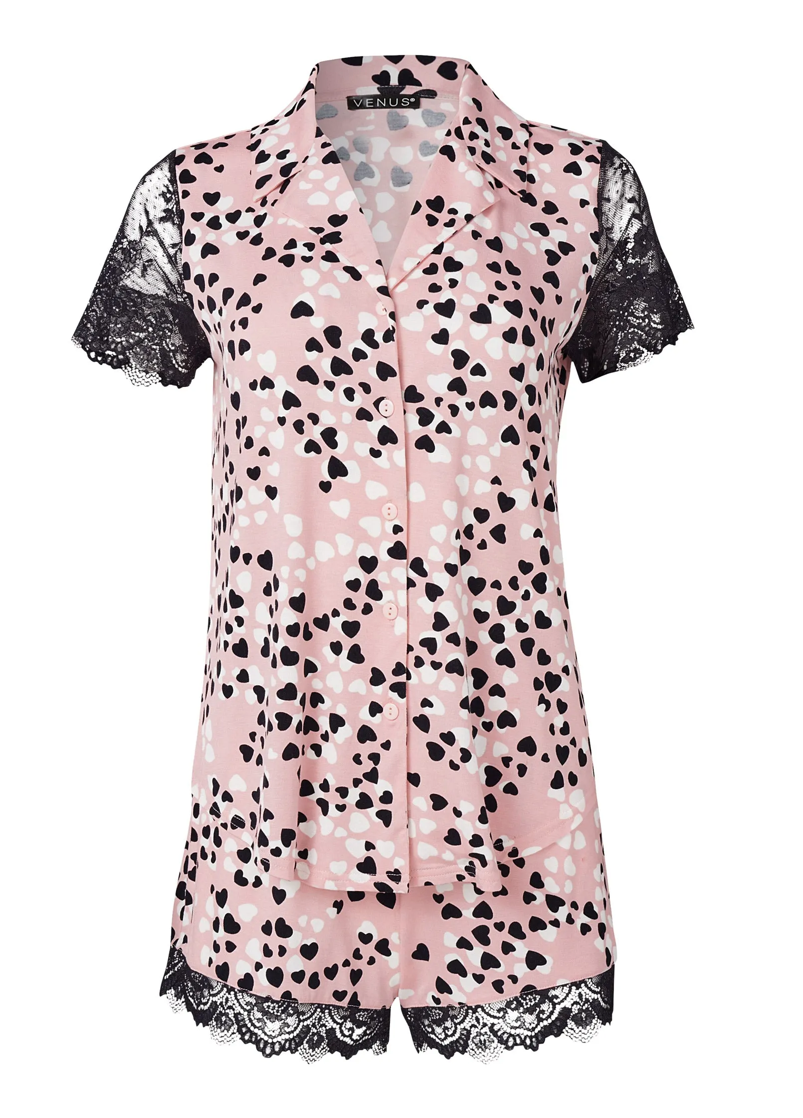 Lace trim pajama set - Sweet Valentine sold by VENUS product image thumbnail 5