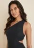 Linen Cutout Maxi Dress - Black sold by VENUS