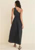 Linen Cutout Maxi Dress - Black sold by VENUS