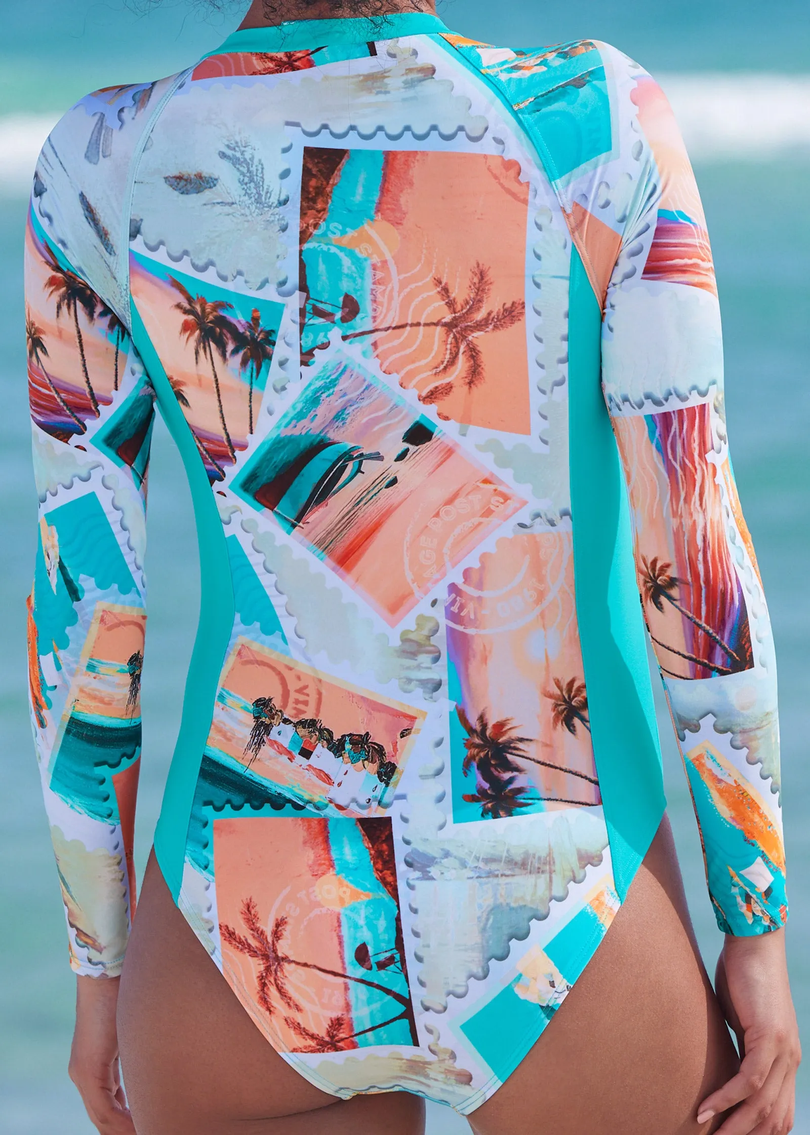 RASH GUARD ONE-PIECE - Vacation Letter sold by VENUS product image thumbnail 4