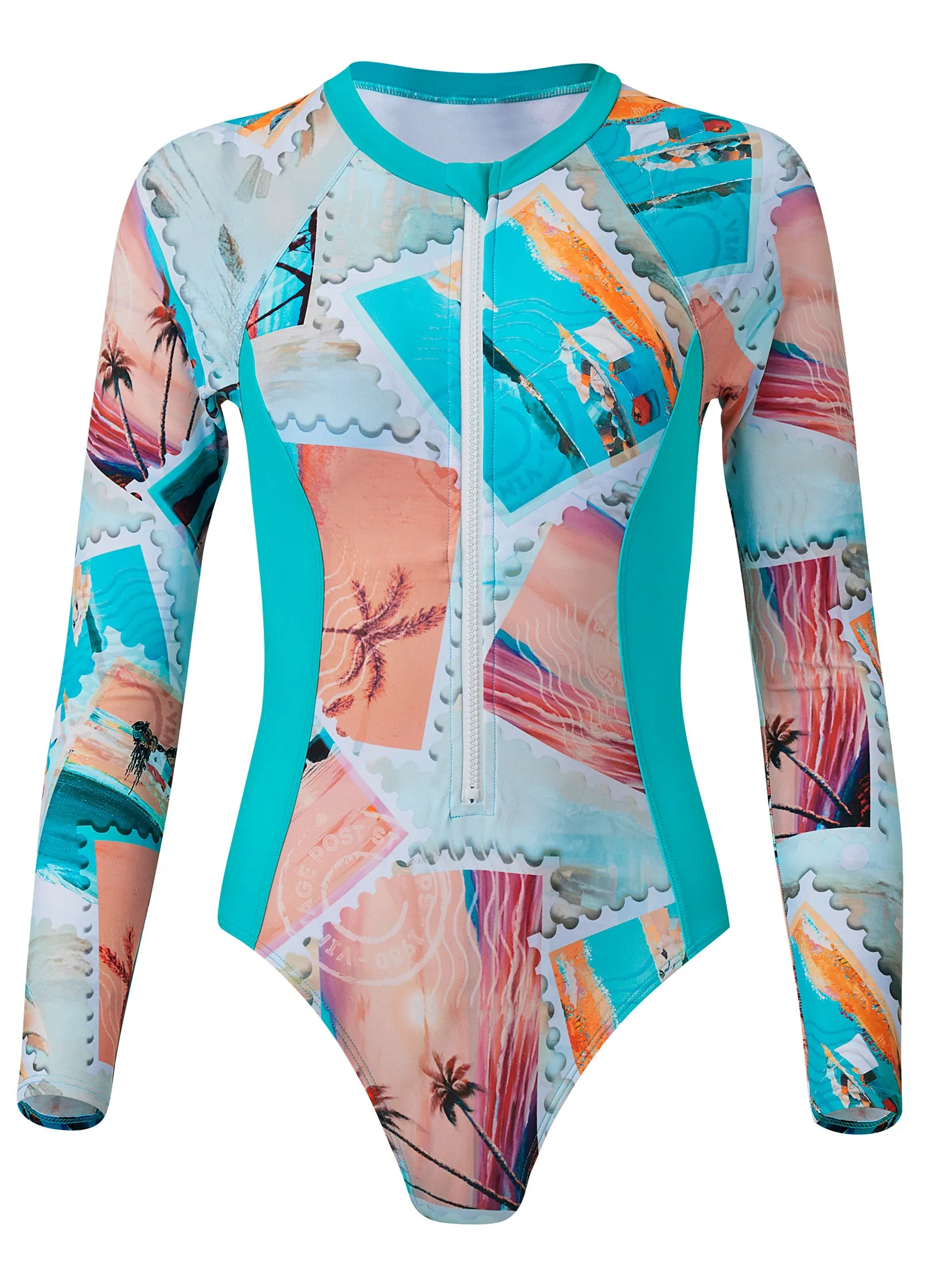 RASH GUARD ONE-PIECE - Vacation Letter sold by VENUS product image thumbnail 5