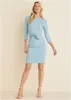 Ponte Tie Waist Dress - Light Blue sold by VENUS