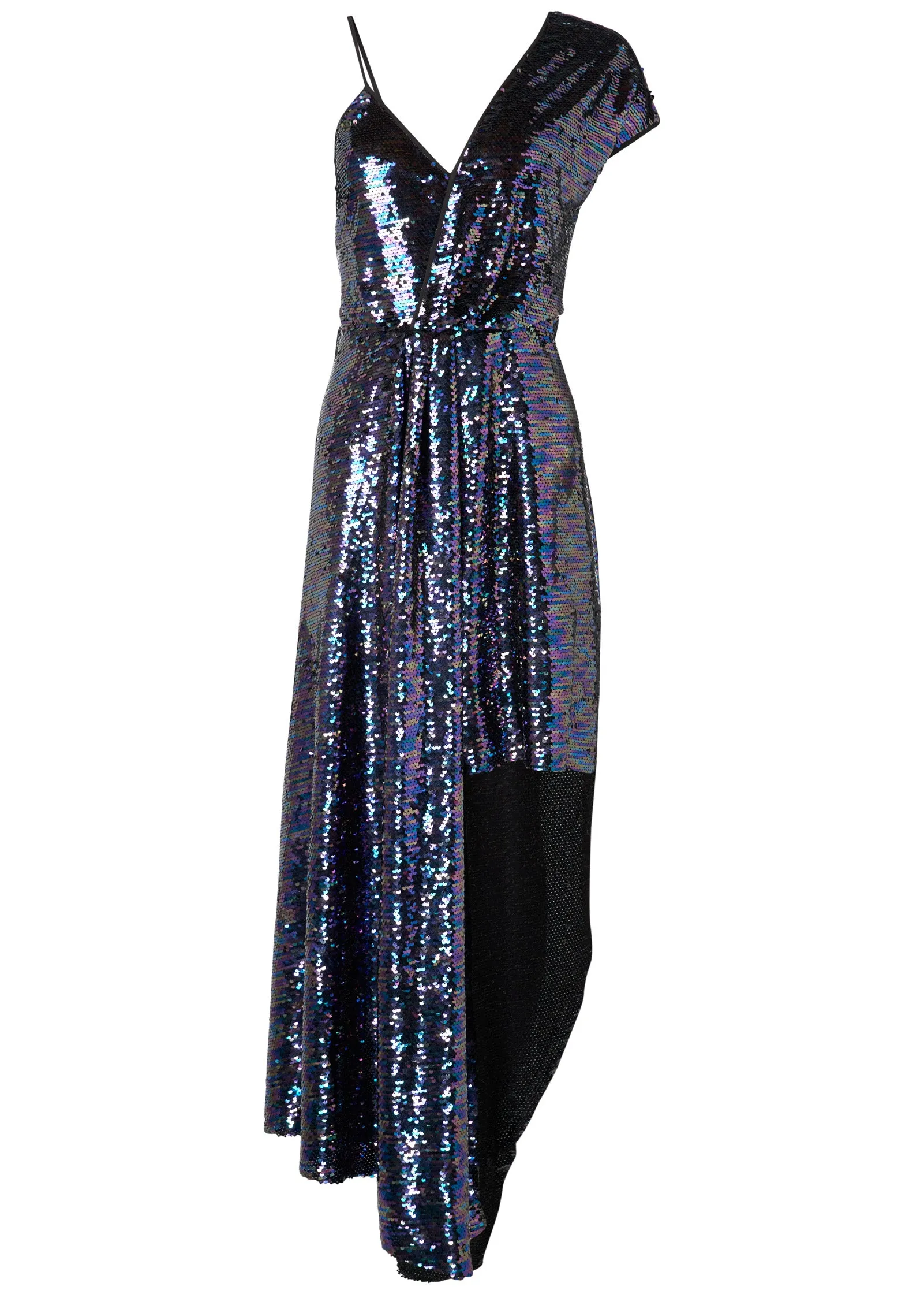 Sequin high low dress - Black Multi sold by VENUS product image thumbnail 5
