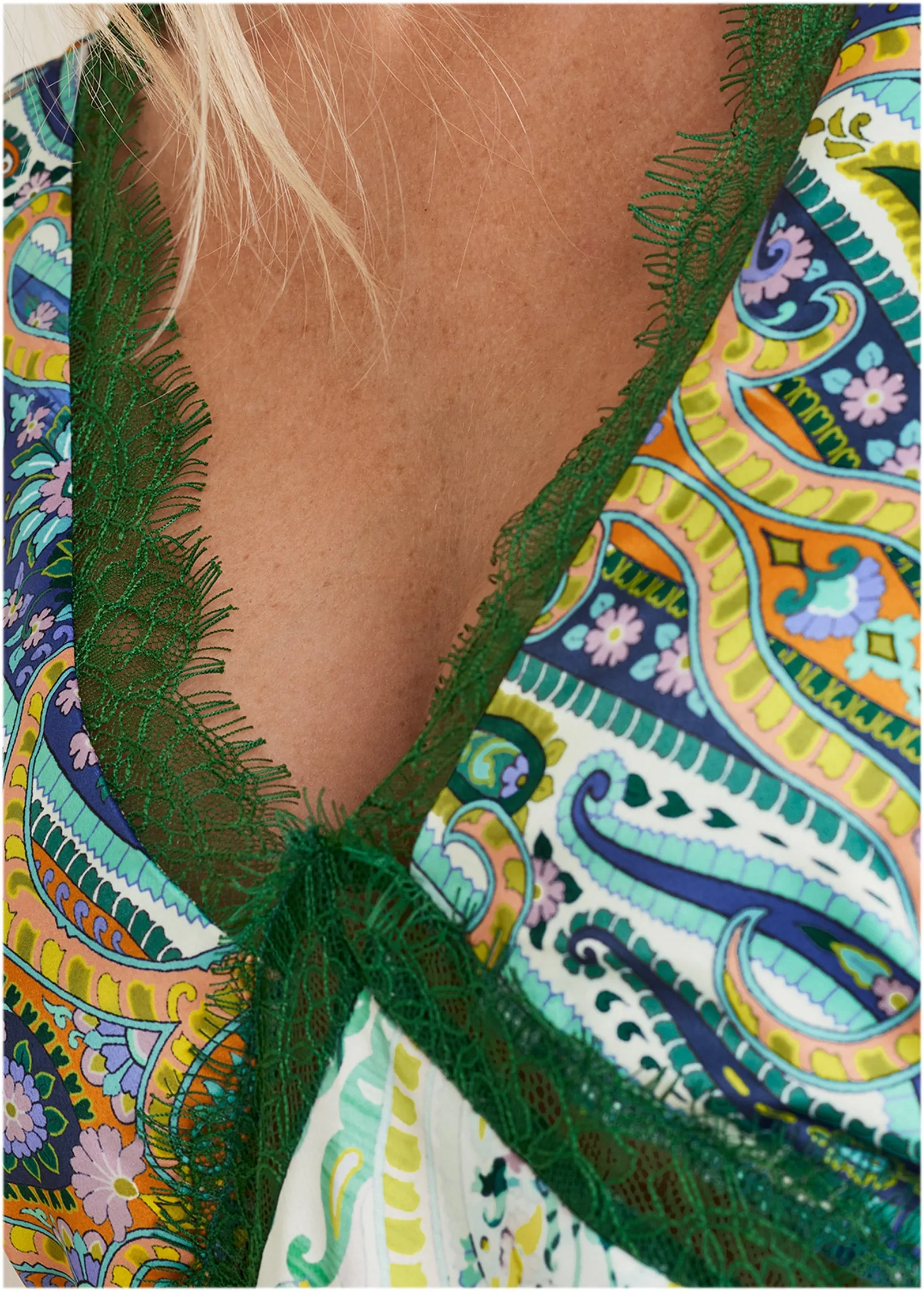 Lace Trim Midi Dress - Ethereal Paisley sold by VENUS product image thumbnail 3