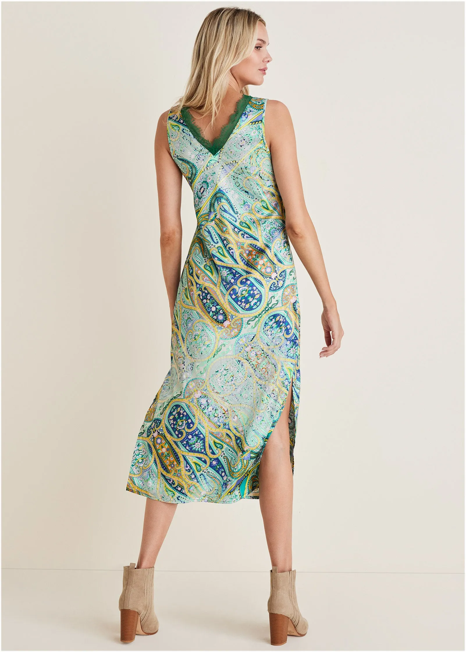 Lace Trim Midi Dress - Ethereal Paisley sold by VENUS product image thumbnail 2