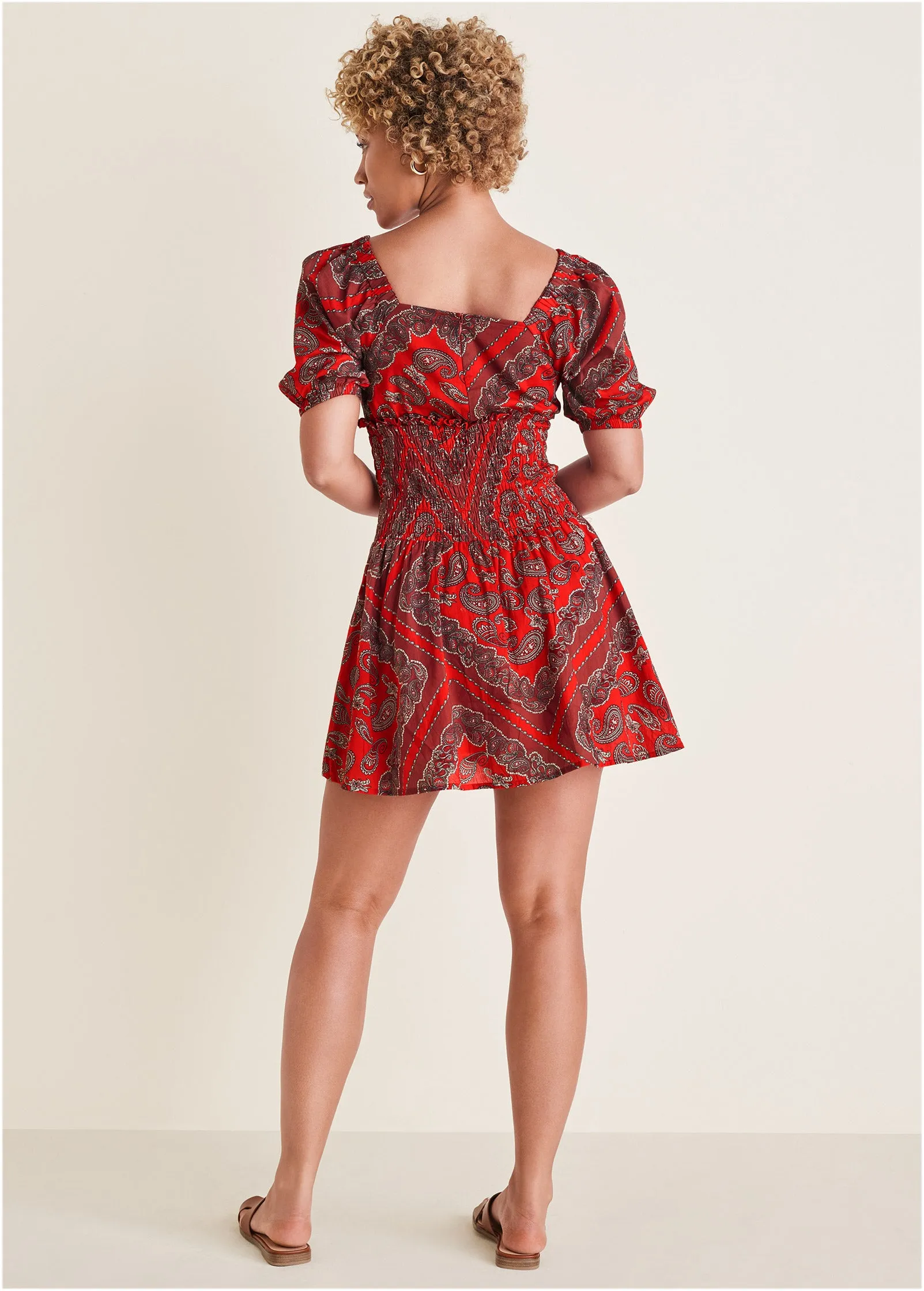 Cotton Voile Mini Dress - Bandana Red sold by VENUS product image thumbnail 2