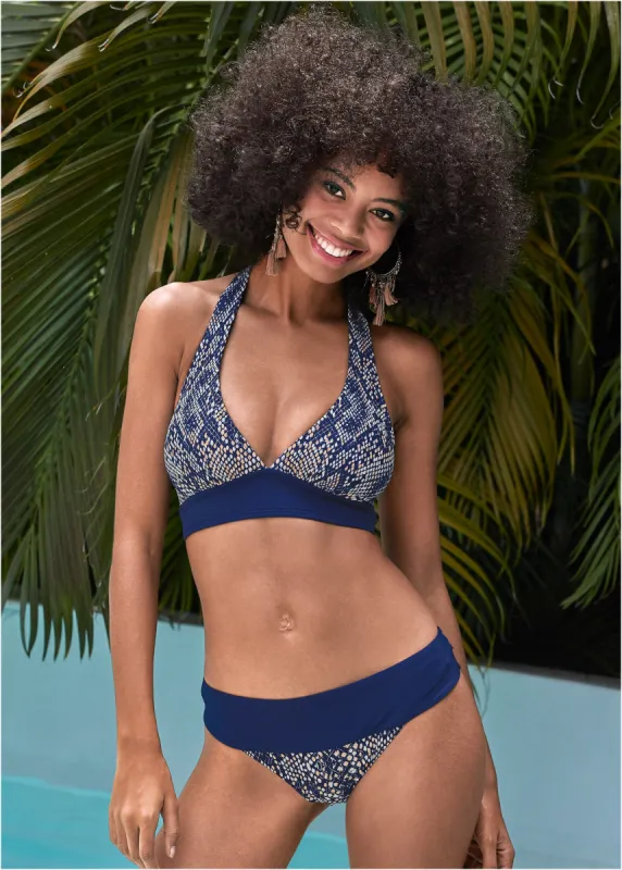 Anguilla Perfect Fit Halter - Blue Cobra sold by VENUS