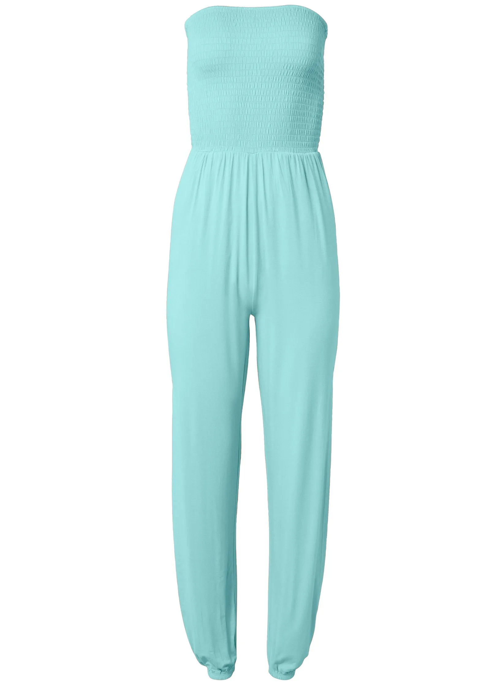 Smocked Side Slit Jumpsuit - Mint sold by VENUS product image thumbnail 5