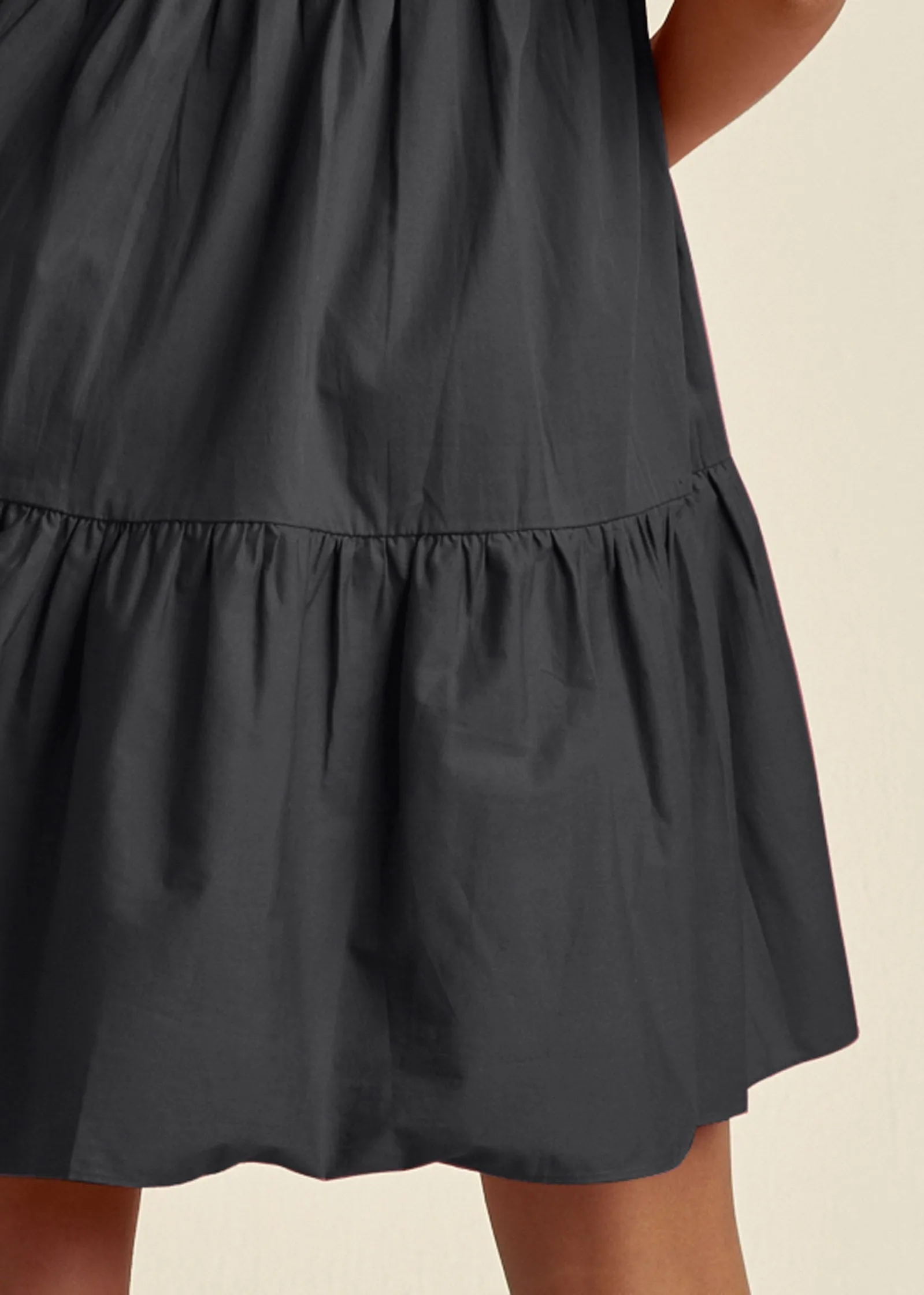 Puff Sleeve Mini Dress - Black sold by VENUS product image thumbnail 5