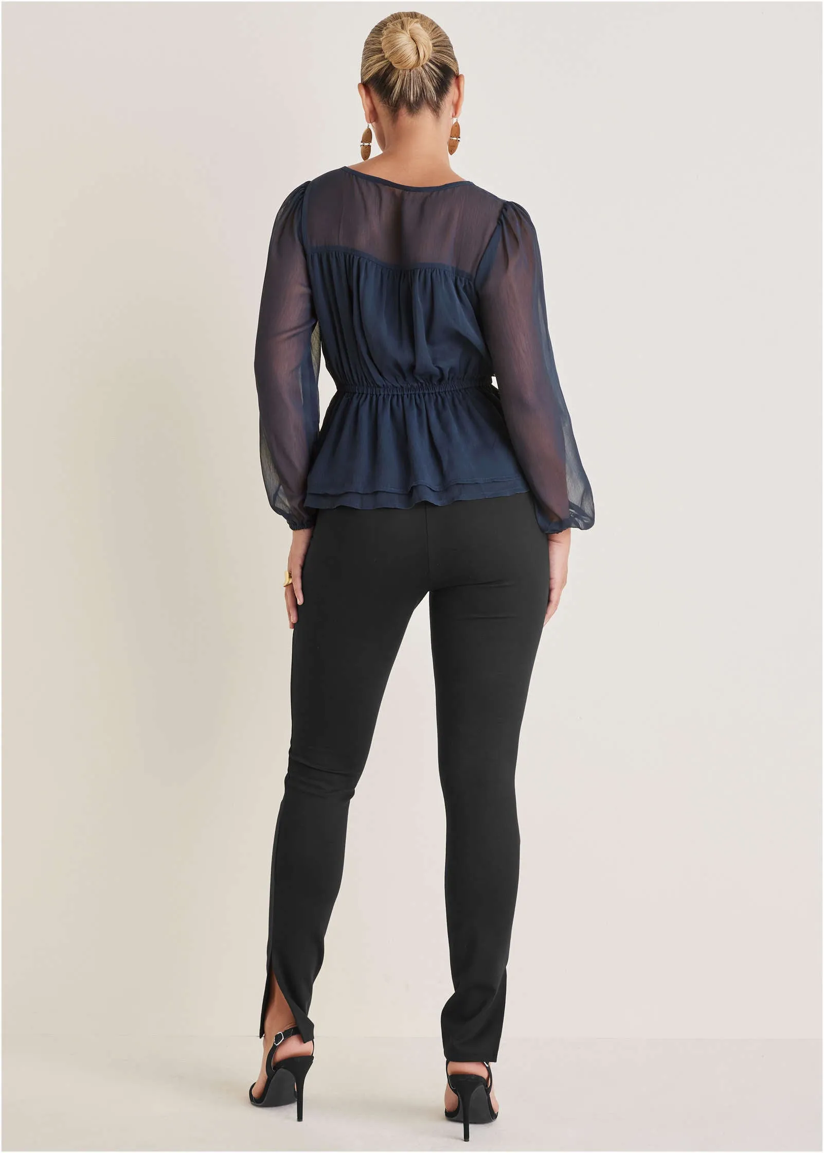 Sheer Beauty Blouse - Navy sold by VENUS product image thumbnail 2
