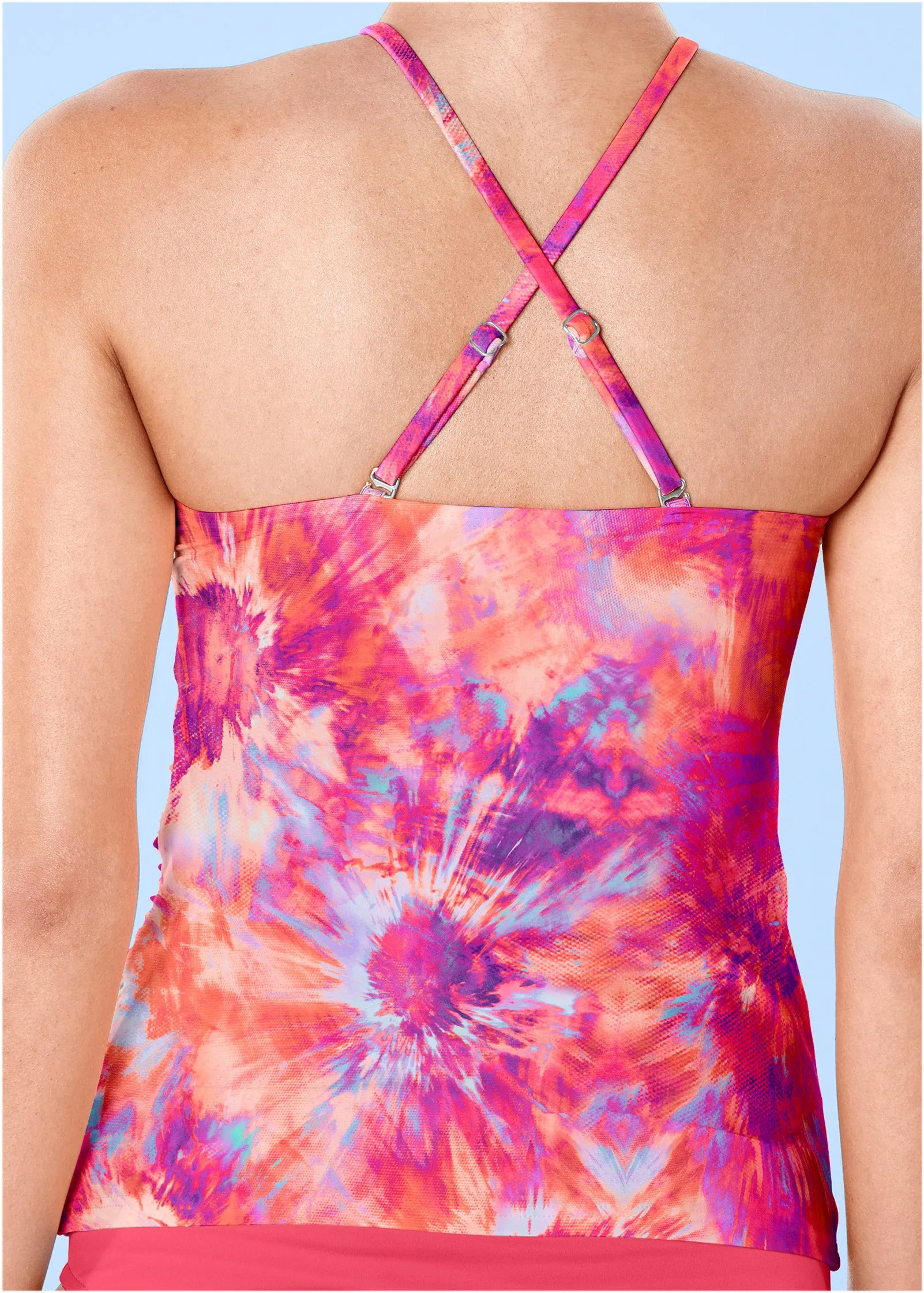 Ruched Side Halter Tankini - Tie Dye Blast sold by VENUS product image thumbnail 4