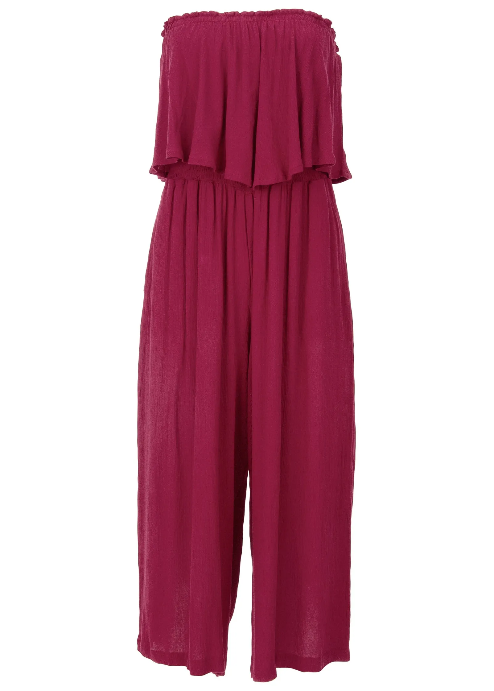 Strapless Ruffle Jumpsuit - Mauve sold by VENUS product image thumbnail 3