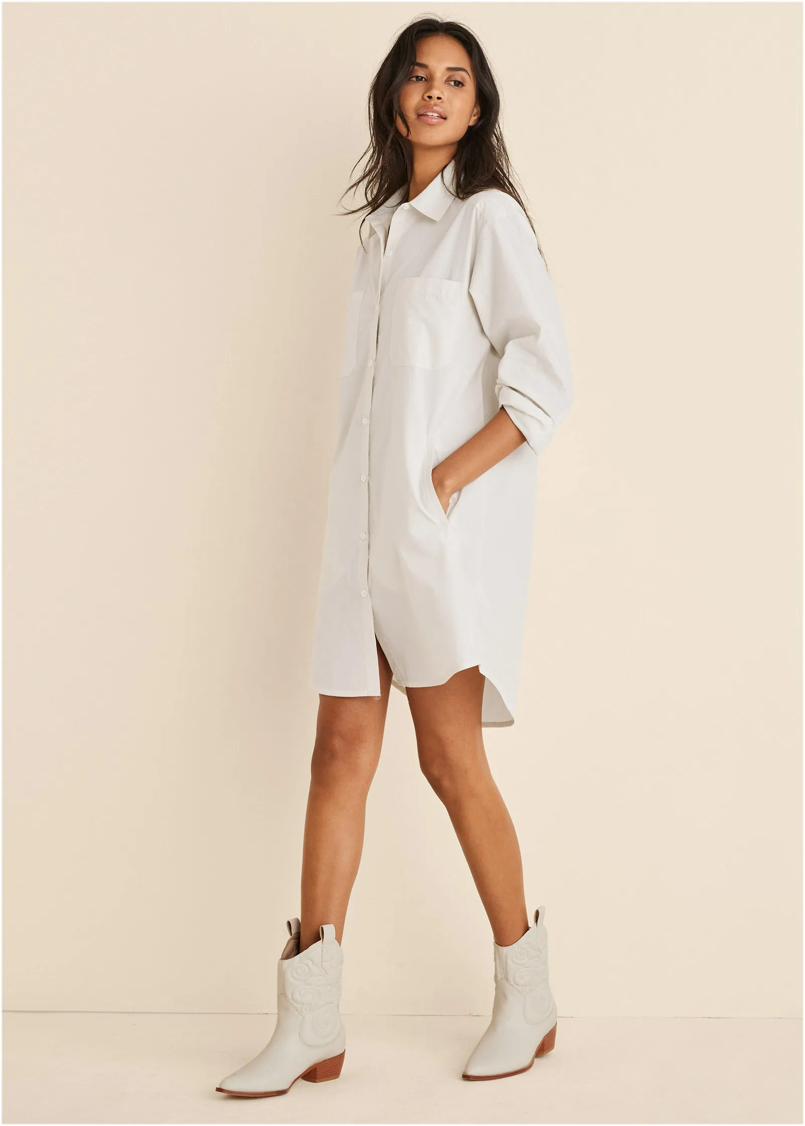 Shirt Dress - Off White sold by VENUS product image thumbnail 3