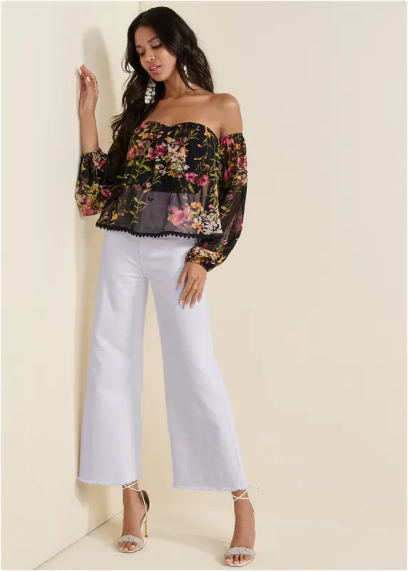 Whipstitch Peep Toe Booties - Black sold by VENUS