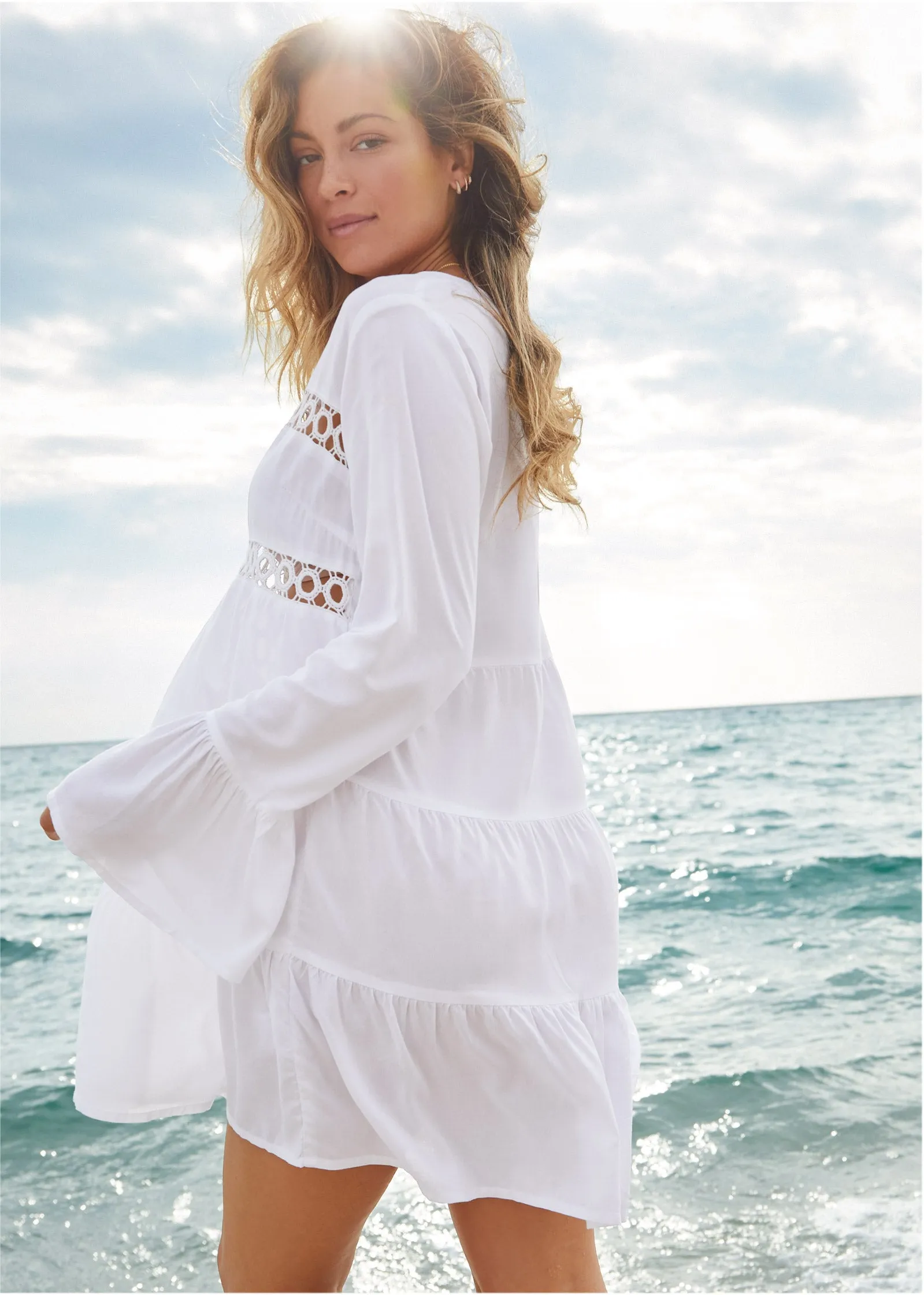 Circle Detail Dress - White sold by VENUS product image thumbnail 2