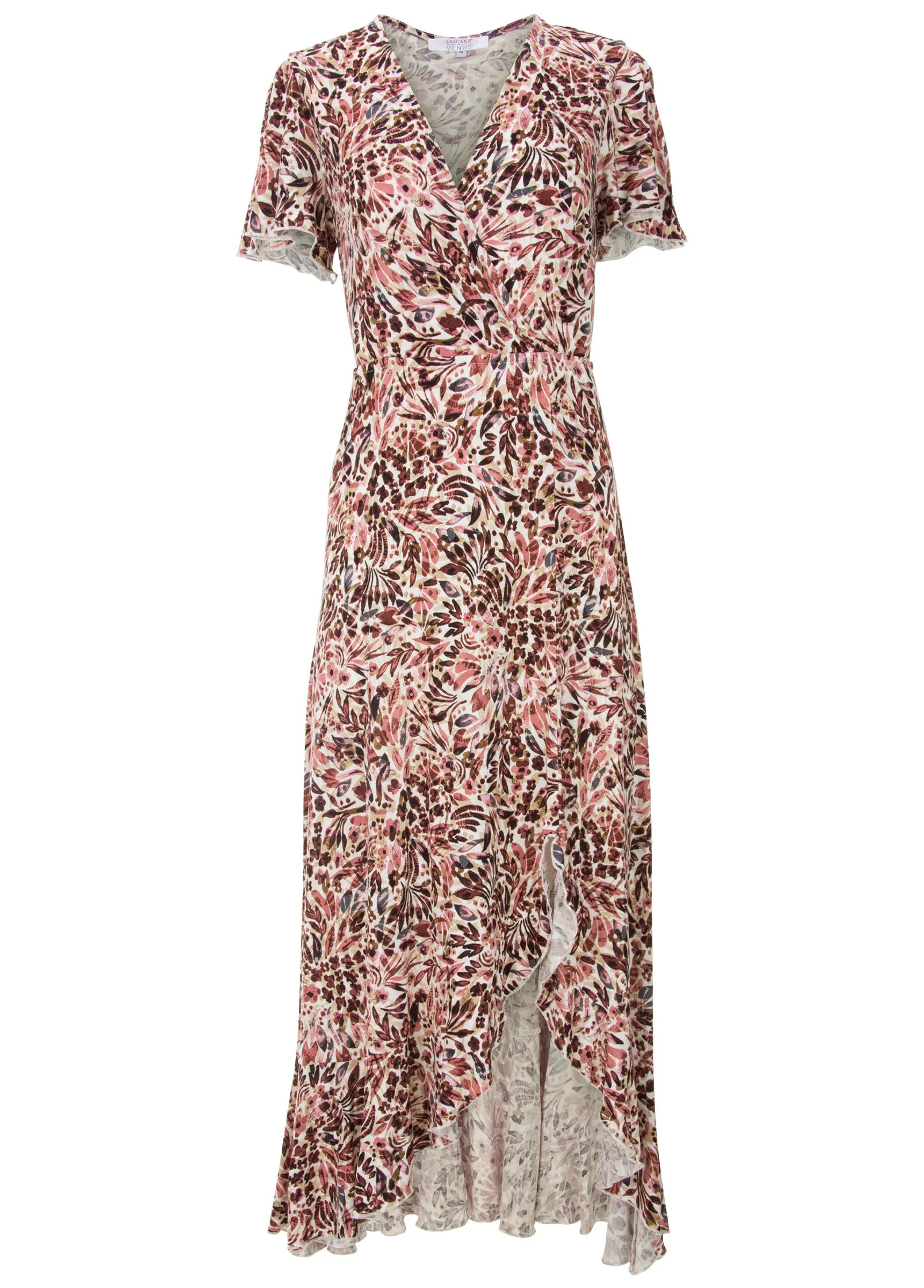 Surplice Maxi Dress - Cream Multi sold by VENUS product image thumbnail 5