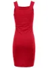 Square Neck Tank Dress - Red sold by VENUS